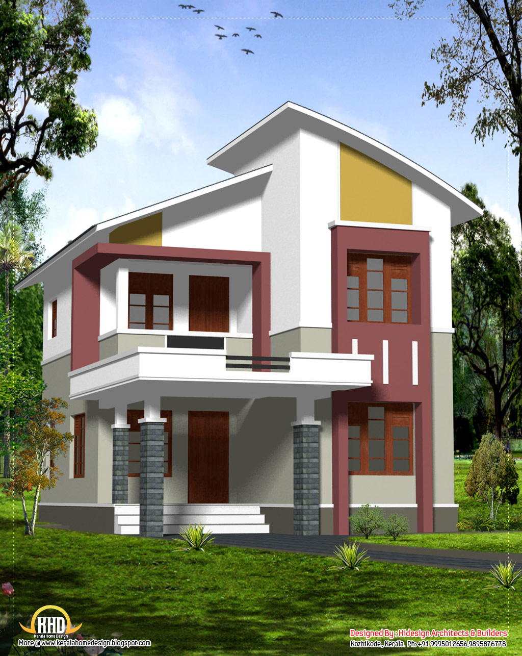 Budget home design  2140 Sq. Ft.  Kerala home design and floor plans