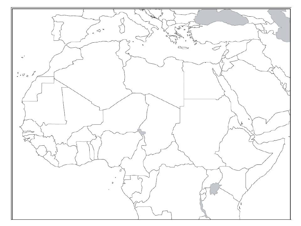 Muette Carte Politique De L'afrique