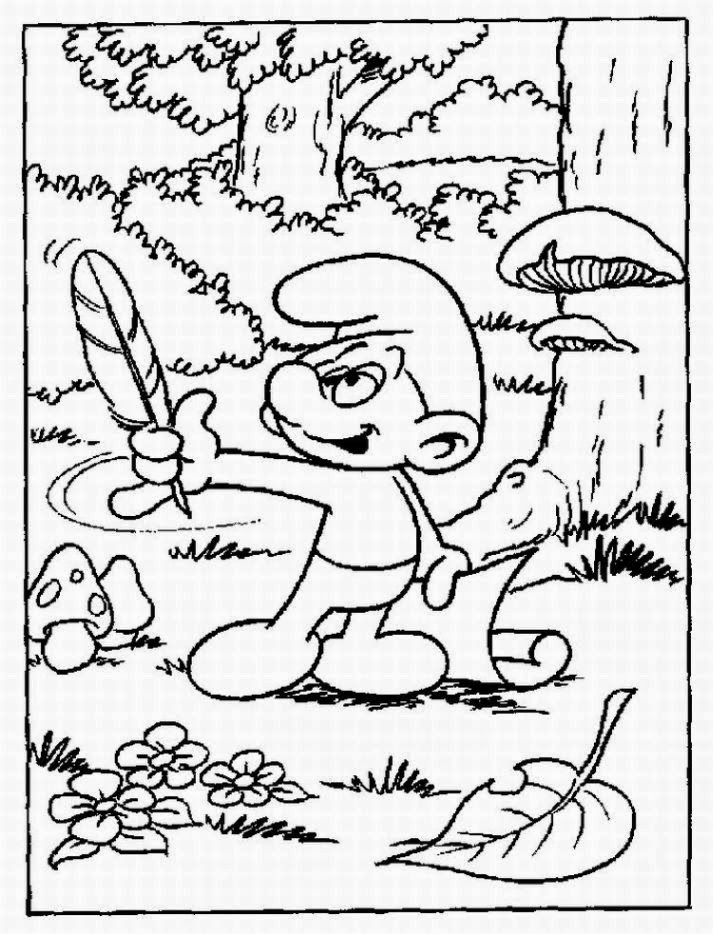  Desenhos de colorir dos Smurfs