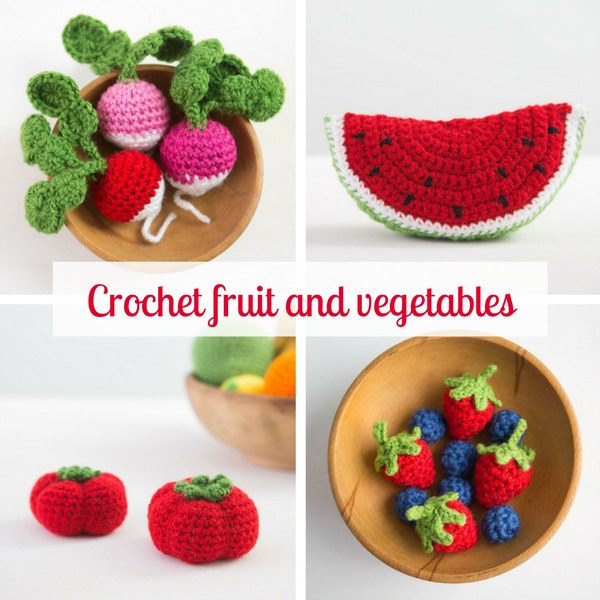 Get creative: crochet some fruit and vegetables | Happy in Red