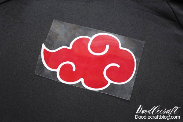 Naruto Akatsuki Robe Cloud Hoodie With Cricut Layered Iron On Vinyl