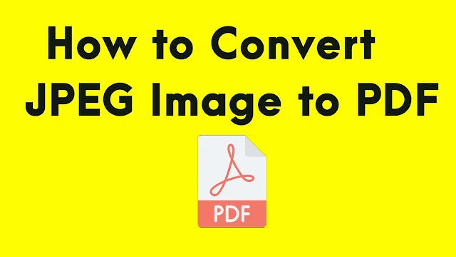 How to convert JPEG Image to PDF