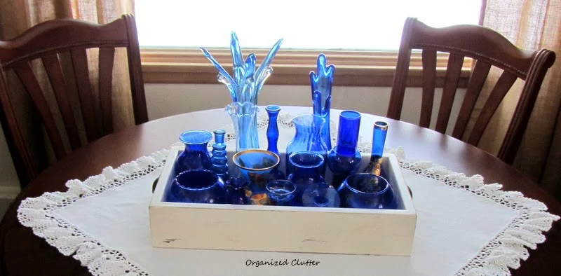 Collecting Cobalt Blue Vases www.organizedclutterqueen.blogspot.com