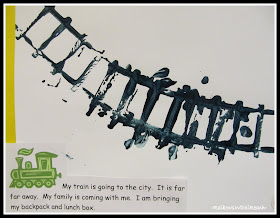 photo of: Train Track Printmaking with Story in Preschool via RainbowsWithinReach