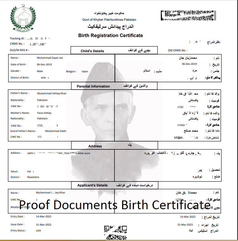 Birth certificate