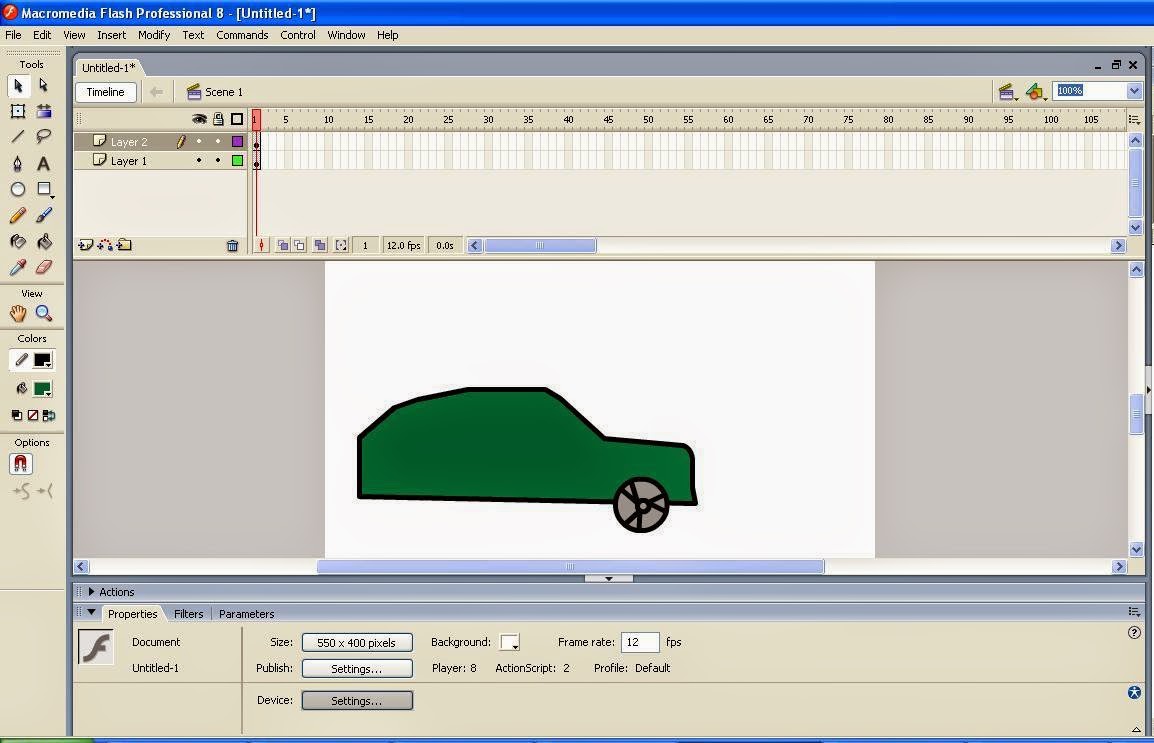 Cara Membuat Animasi Bergerak Menggunakan Macromedia Flash 8 Gividia