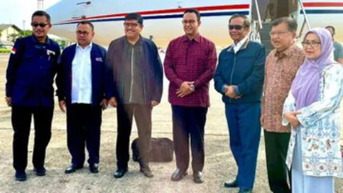 Berangkat ke Munas KAHMI, Mahfud Pamer Foto Bareng Anies dan JK: Yakin Usaha Sampai...