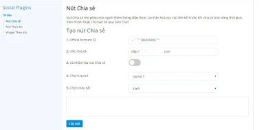 Hướng dẫn tạo nút chia sẻ zalo cho blogspot website