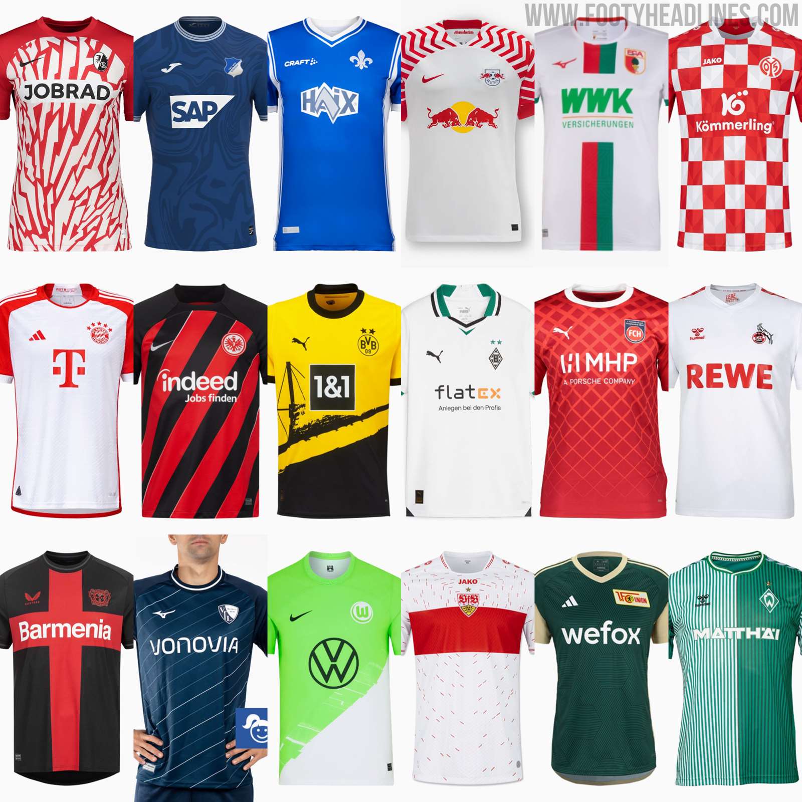 Big Brand Variety in 23-24 Bundesliga Kit Battle