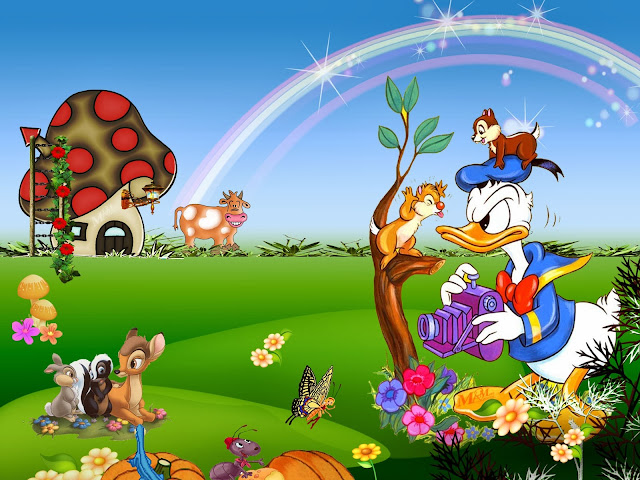 cartoon garden wallpaper