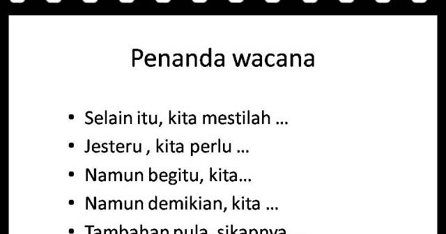 Bicara Bahasa Melayu: Penanda Wacana