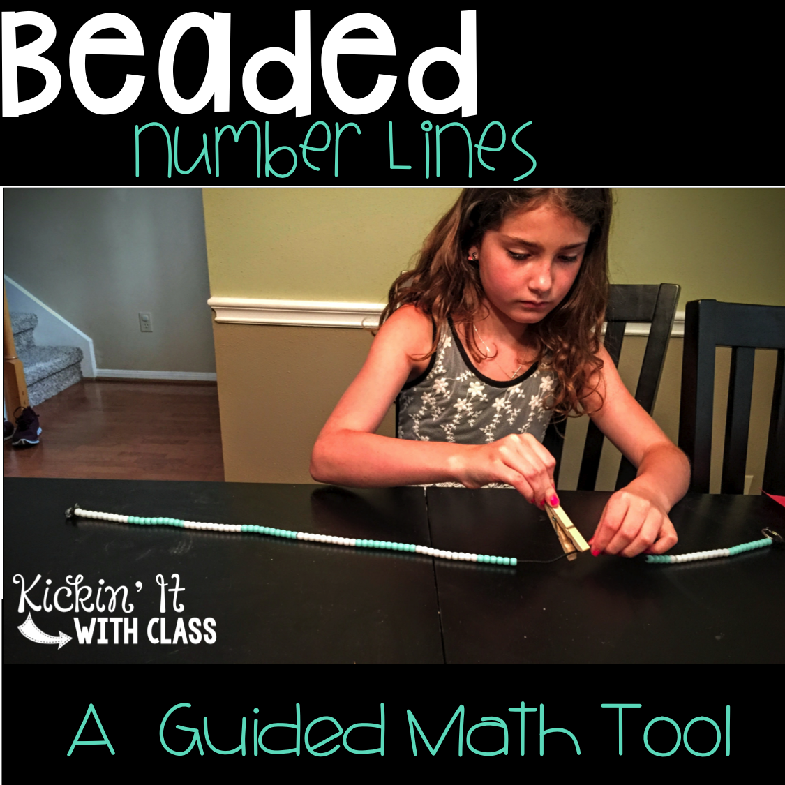 Kickin' It With Class DIY Beaded Number Lines