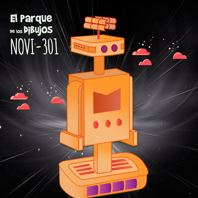 El robot NOVI-301 de Planeta Pomelo, serie exclusiva de El Parque de los Dibujos