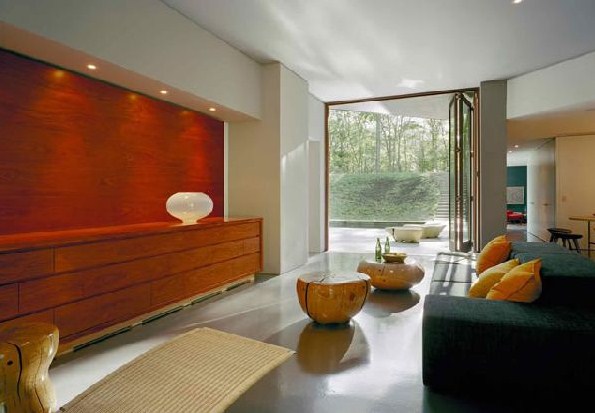 Desain ruang tamu rumah mewah minimalis lantai dasar