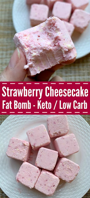 Strawberry Cheesecake Fat Bomb -Keto Low Carb