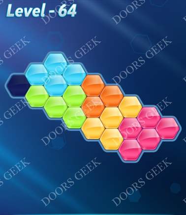 Block! Hexa Puzzle [Regular A] Level 64 Solution, Cheats, Walkthrough for android, iphone, ipad, ipod