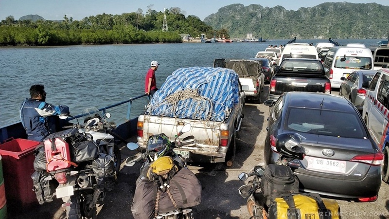 On ferry boat at Hua Hin Pier, Krabi, Thailand