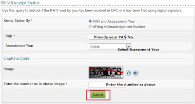 ITR-V Receipt Status