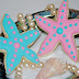 Sweet Friday - Preppy Pink & Turquoise Starfish Cookies