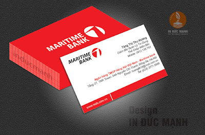 Mẫu in card ngân hàng Maritime Bank