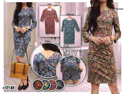 Baju Batik Batik Dress - 10190
