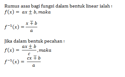 Add Math dan Anda !!: Fungsi Songsang - Inverse Functions