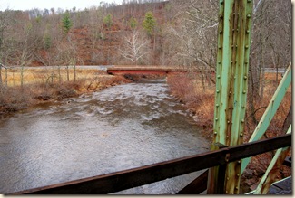 Wolf Creek looking toward the new bridge.