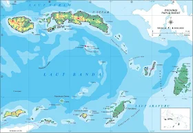 Peta letak Kabupaten dan Kota di Provinsi Maluku
