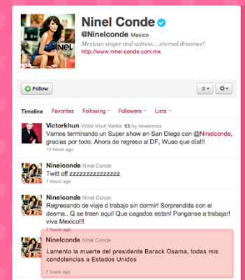 ninel conde burrada en twitter