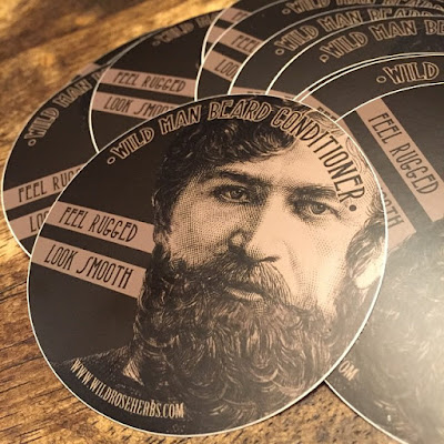 Wild Man Beard Stickers