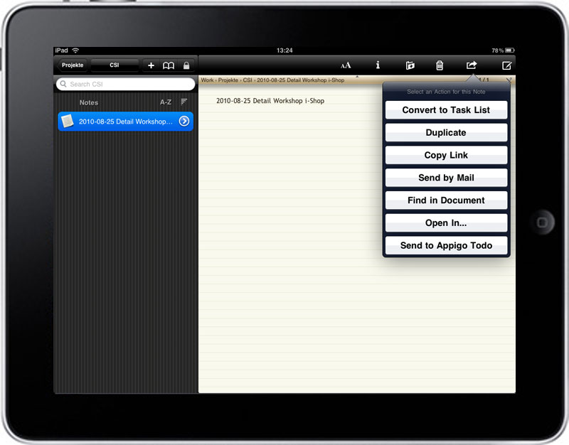 Notebooks for iPad works very