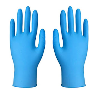 100 Pcs Latex Nitrile Disposable Gloves Blue Medical Gloves