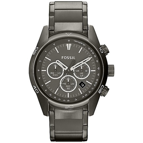 Fossil Watch, Men's Sport Chronograph Gray Tone Stainless Steel ...