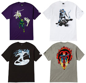 Marvel Comics x Stussy Collection Series 1 - Doctor Octopus, The Punisher, Silver Surfer & Ghost Rider T-Shirts