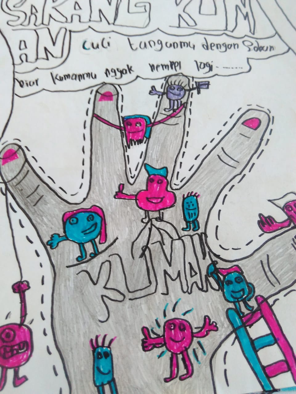 √Contoh Poster Anak Kelas V SD, Gambar Kuman Yang Unik Karya Anak