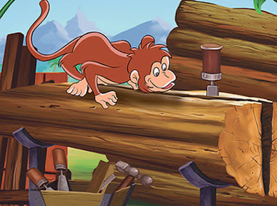 the monkey and the wedge of a log