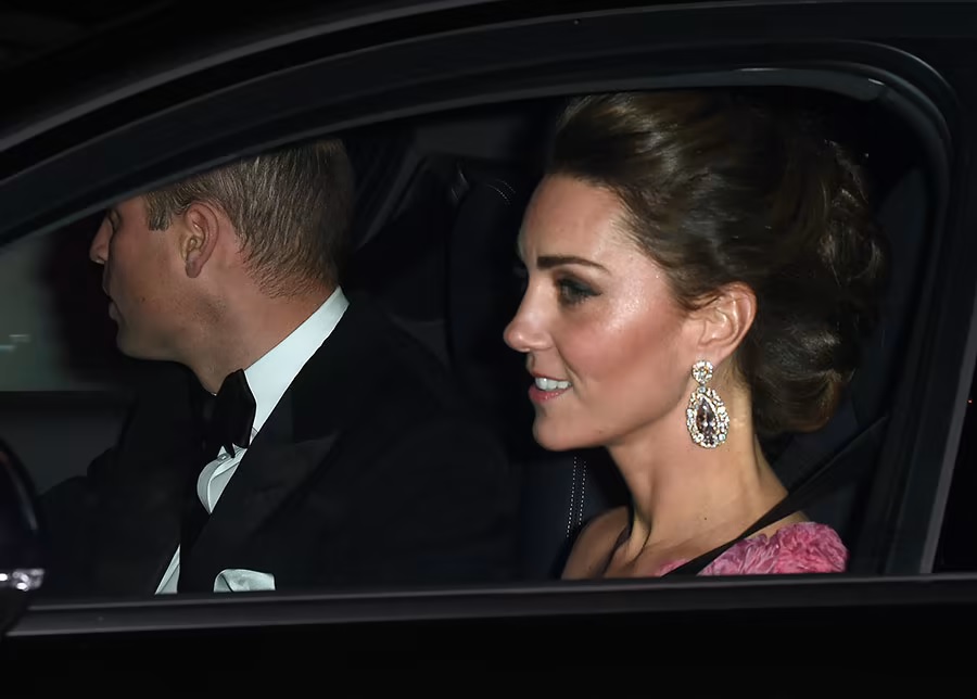 The Princess of Wales also has the same gown in pink shade that she wore at Prince Charles' 70th birthday dinner.