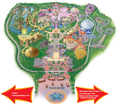 Hong Kong Disneyland map.