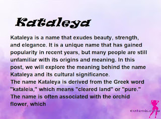 meaning of the name "Kataleya"