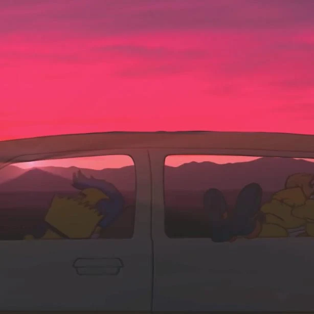 Bart on the Road Wallpaper Engine