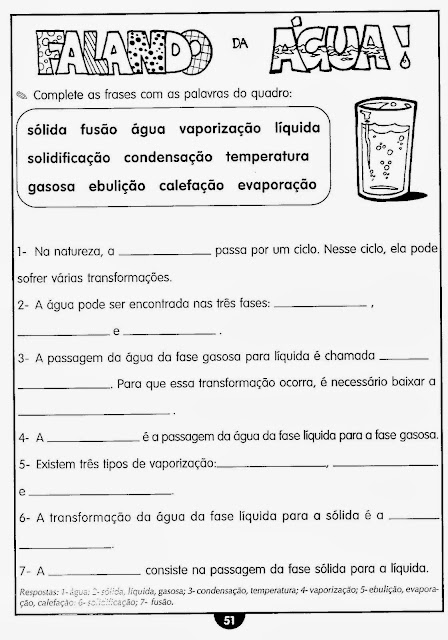 Atividades de ciências 4° ano do ensino fundamental