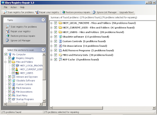 Glarysoft Registry Repair 3.3 screenshot