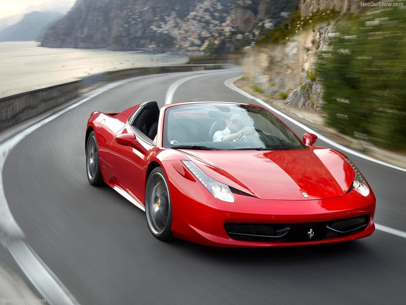 Let me show you how the Ferrari 458 Spider looks like 