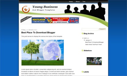 Young Business blogger template