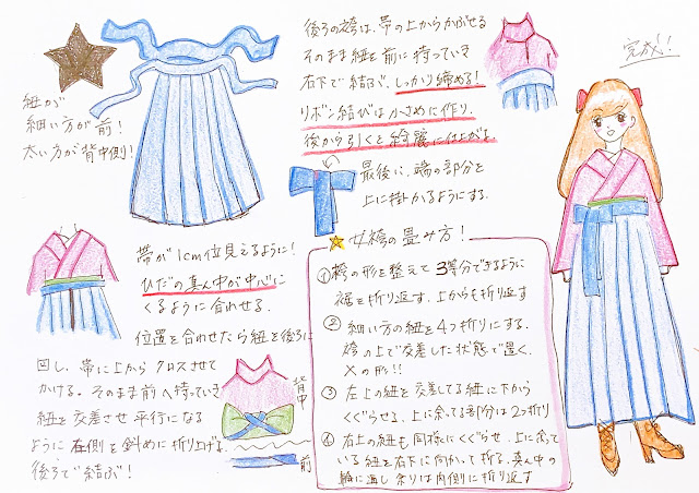 【着付け】女袴の付け方