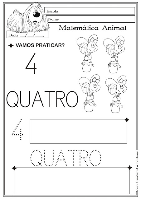 Apostila com atividades de matemática para imprimir