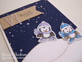 Warm Wishes Penguin Card using Snow Day Stamp set by Newton's Nook Designs