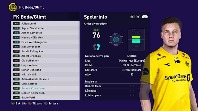 Anders Konradsen Face For eFootball PES 2021