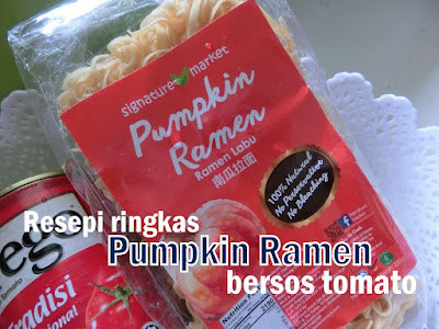 Resepi ringkas Pumpkin Ramen bersos tomato