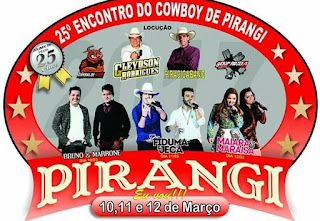 Agenda Shows Encontro do Cowboy de Pirangi 2017